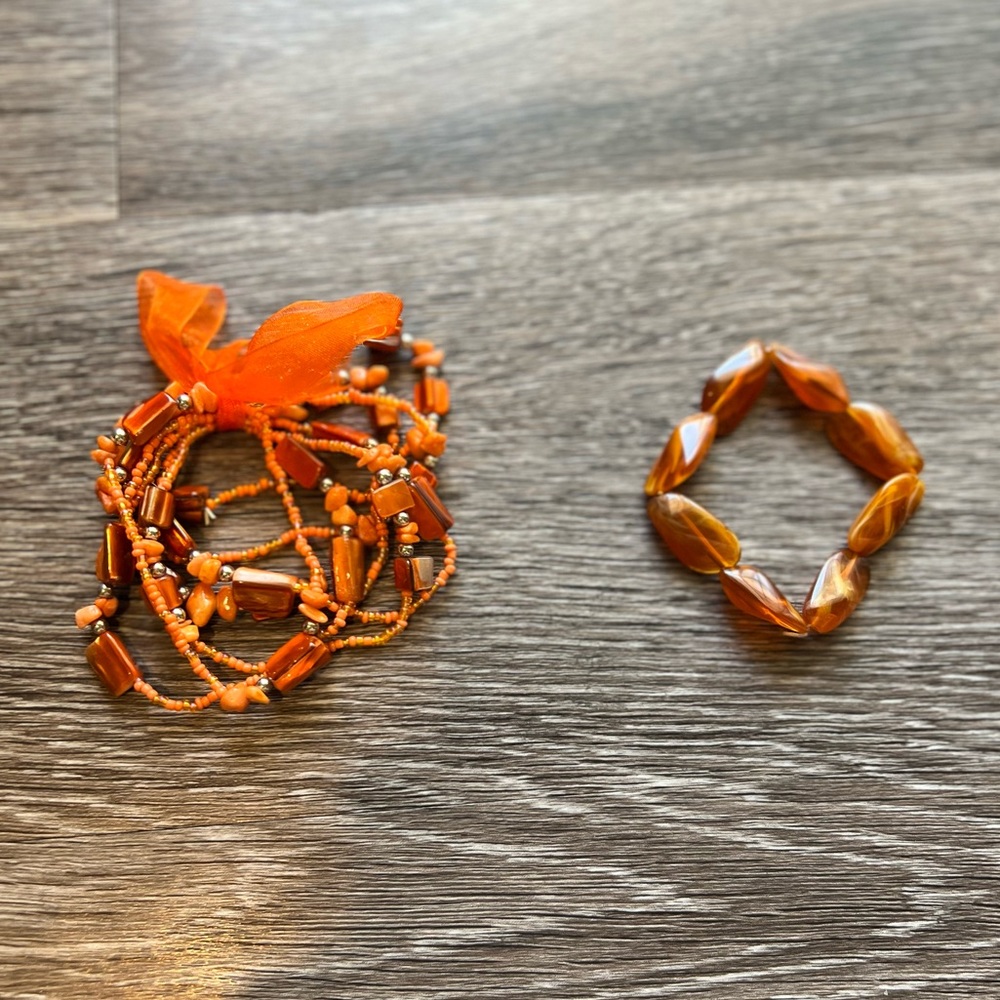 Orange bracelets